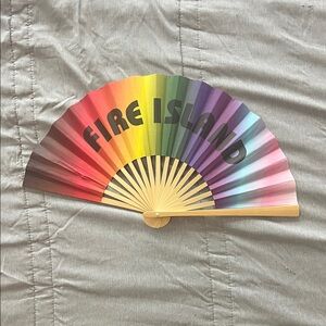Colorful Fire Island Hand Fan